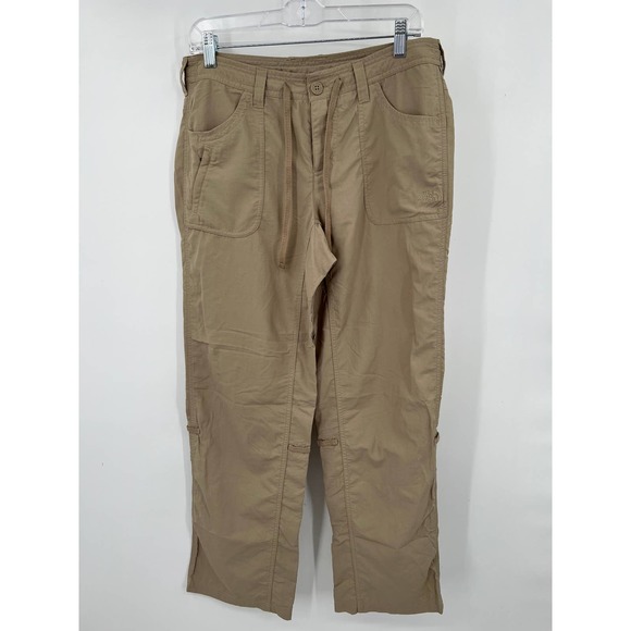 The North Face women's Horizon khaki roll up pants quick dry size 10 - Picture 2 of 9